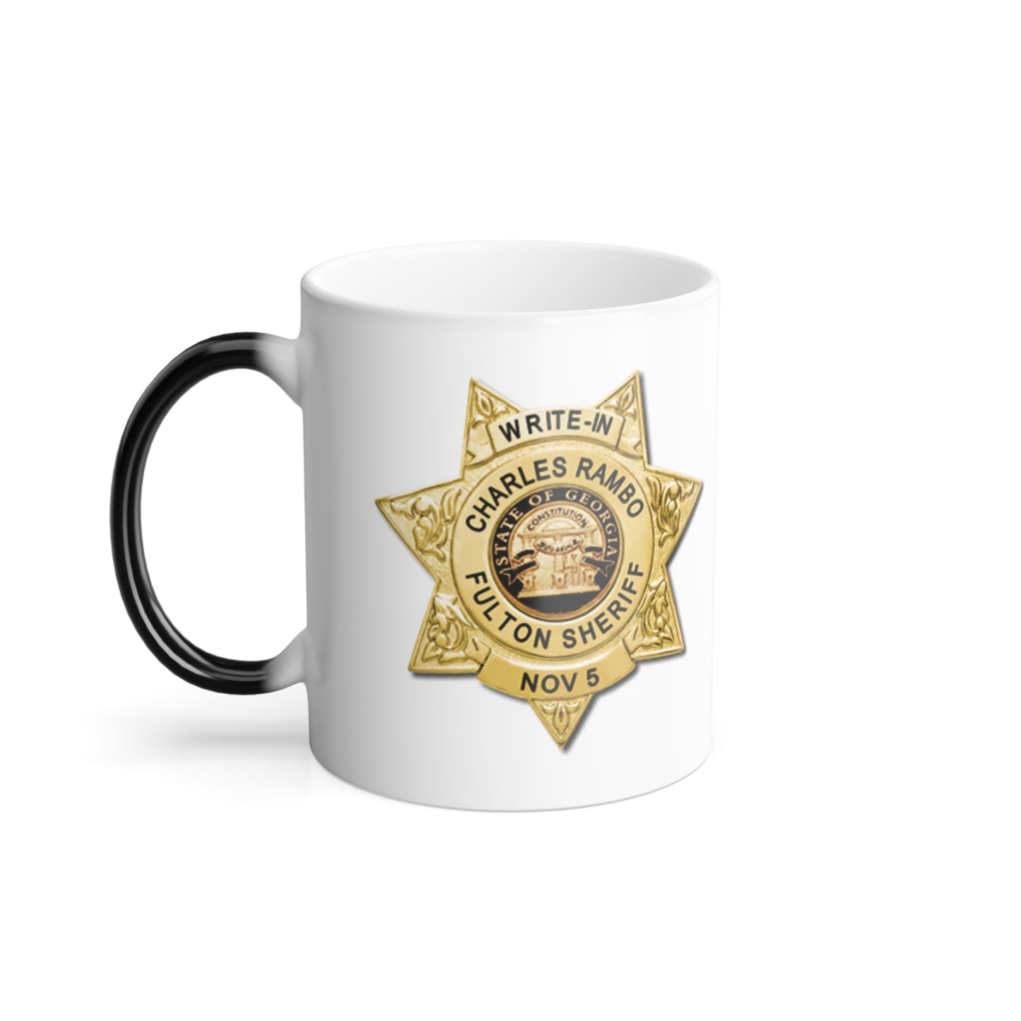 Rambo for Fulton Sheriff: Color Morphing Mug, 11oz